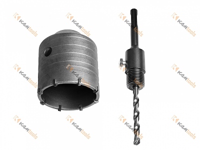 Боркорона за бетон, комплект опашка SDS plus