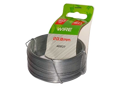 Тел поцинкована 50м. 0,8 мм.