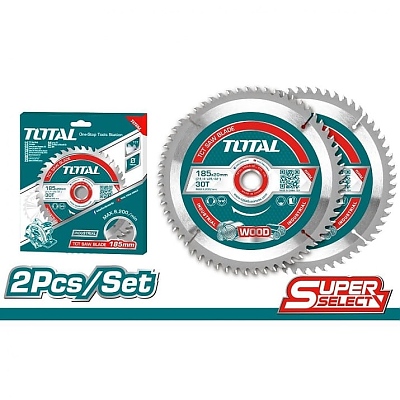 Диск за циркуляр за дърво TOTAL Ф185Х20 T30 .2БР 231410