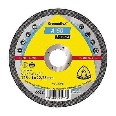 Диск за рязане на стомана 115 x 1 x 22.23 мм. A 60 Extra 