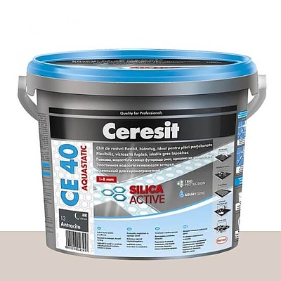 CERESIT CE40 фугираща смес гъвк.акваст 2 кг сребрист 1214028