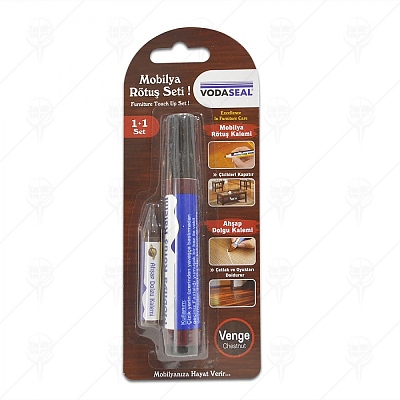 Пастел и маркер за корекции на драскотини по мебели и изделия от дърво кестен