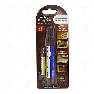 Пастел и маркер за корекции на драскотини по мебели и изделия от дърво махагон
