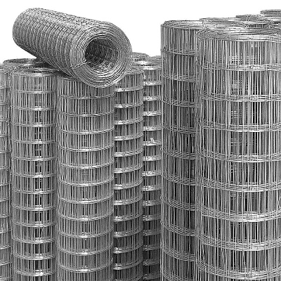 Заварена мрежа от поцинкован стоманен тел, с квадратни отвори 12 х 25  Ф1,5 Н 100 см. 