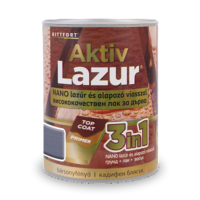 Лак активлазур сив 0,75л.
