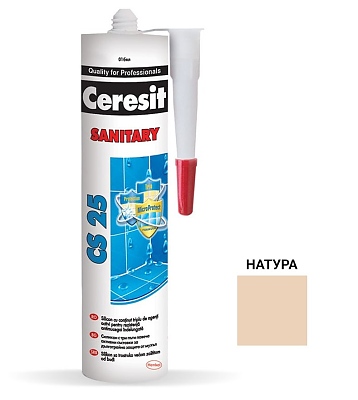 Силикон санитарен натура CERESIT CS 25 TRIOPROTECT