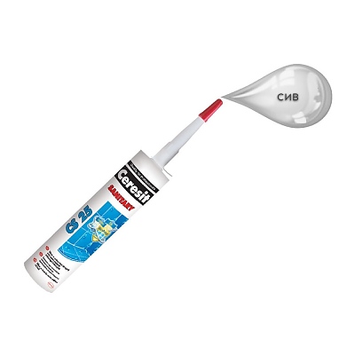 Силикон санитарен сив CERESIT CS 25 TRIOPROTECT