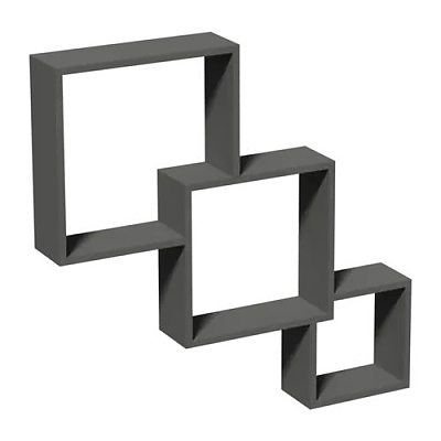 Модулен рафт комплект сив квадрат FIS 1 320 х 280 х 200 мм.