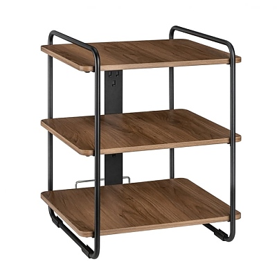 Етажерка с 3 рафта, модел 2, черно и орех