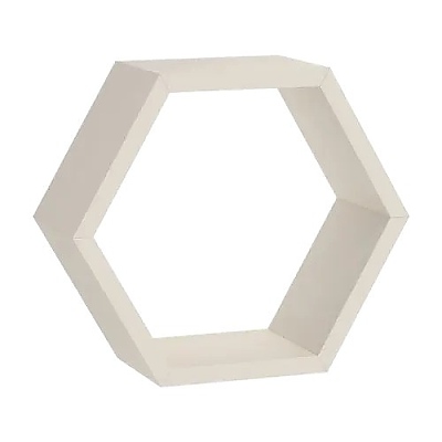 Модулен рафт бял шестоъгълен FHS 300 300 х 260 х 115 х 18 мм.