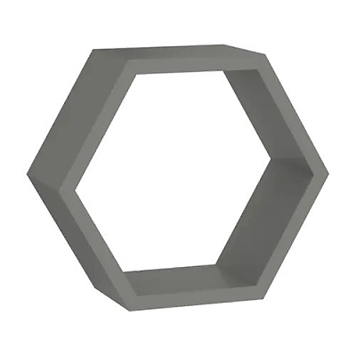 Модулен рафт сив шестоъгълен FHS 300 300 х 260 х 115 х 18 мм.