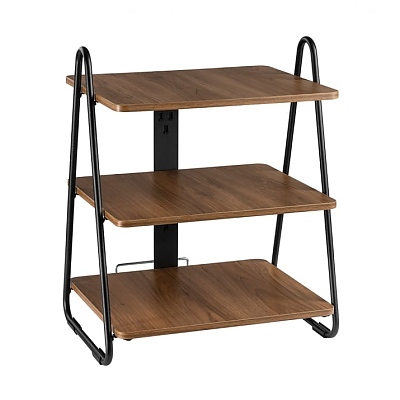 Етажерка с 3 рафта, модел 1, черно и орех