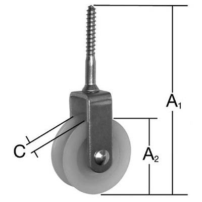Макара с винт 120х50х8мм