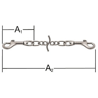 Верижка за чанта 54х480мм никел