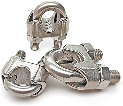 Скоба за въже от неръждаема стомана блистер 2 бр.