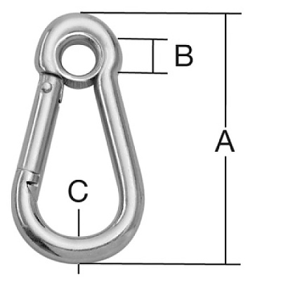 Карабина с ухо 60х6мм 2бр.