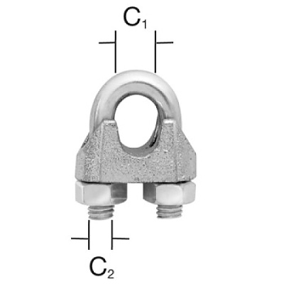 Скоба за въже 3мм 2бр.