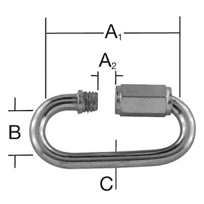 Карабина с дълга гайка 10мм