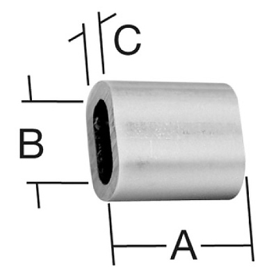 Клема пресована 3мм алуминий 6бр.