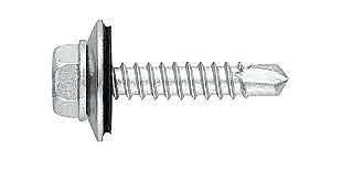 Винт самопробивен + неопренова шайба DIN 7301 / 7504 K 