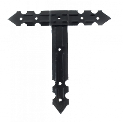 491/Планка Т-образна декор. 2 части черна 315Х315Х48Х2,5/V