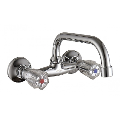 Смесител стенен за кухненски умивалник горен ДУНАВ 5018718 7120