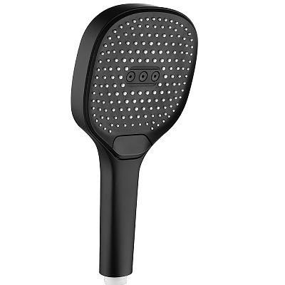 Глава за душ/слушалка 3 функции черна 7534