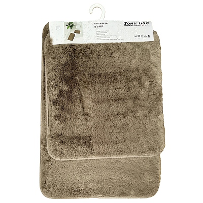 Килимче бъни бежово гумиран гръб 45×50+45×70 см. сет