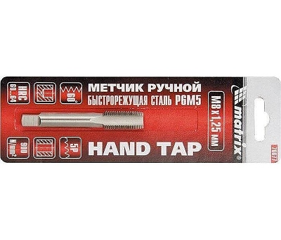 Метчик ръчен М6х1,0mm, Р6М5, 766759, MTX