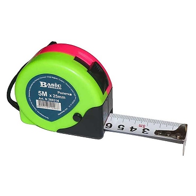 Ролетка пластмасова с двоен стоп 5м x 25мм BS