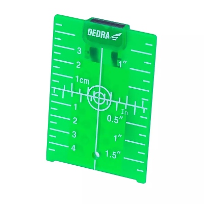 Пластина за мишена за далекомер и лазерно оборудване DEDRA MC0918, зелена
