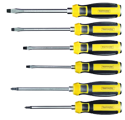 Отвертки силови к-т 6 бр. с магнтен връх CR-V ТМР