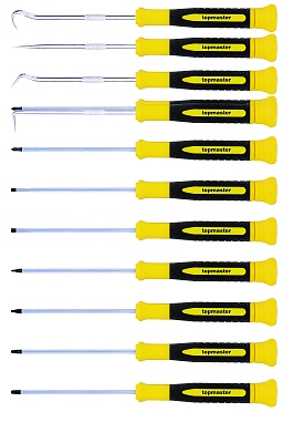 Отвертки прецизни с магнитен връх 12бр. ТМР 220103