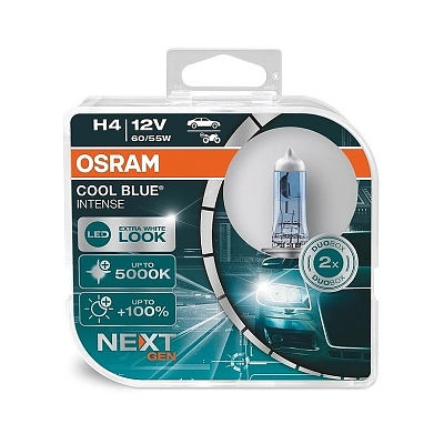Халогенни крушки за предни фарове на кола 64193CBN-HCB 60/55W 12V P43T 2бр. Osram H4 Cool Blue Intense NEXT GENERATION