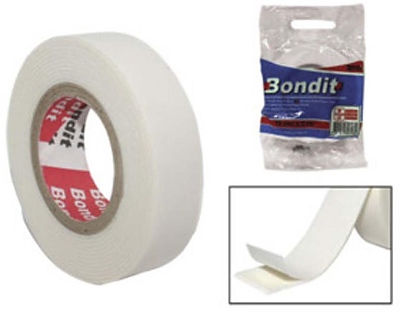 Лента двойно залепваща/бяла/18мм х 2м/