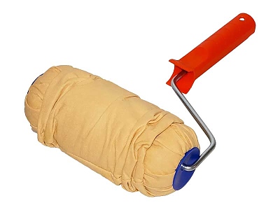 Валяк кожен напречен 18см. + дръжка 