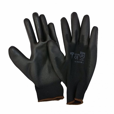 РЪКАВИЦИ РАБОТНИ PU 11/XXL ЧЕРНИ 1530