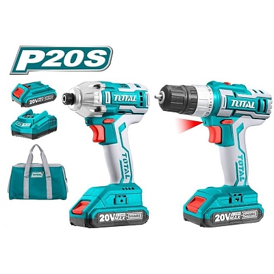 Винтоверт акум. + уд.гайковерт комплект TOTAL IND 20V-2AH TCKLI2006 