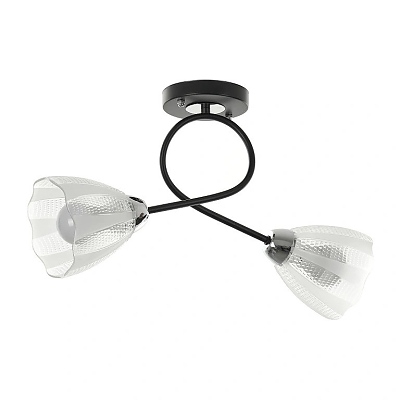 Полилей Gizele, черен, elbulgaria, 2xe27, 2379/2 BK/CR