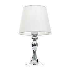 Текстилна настолна лампа, хром, elbulgaria, 1x40w, 2069/mix d337