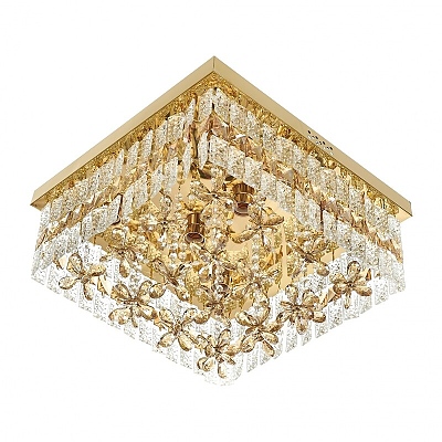 Кристален полилей Katalima, злато, elbulgaria, 6xe27, 2318/50 gd