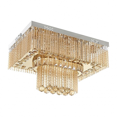 Кристален полилей Nairobi, злато, elbulgaria, led rgb+8xe27, 2317/60 gd