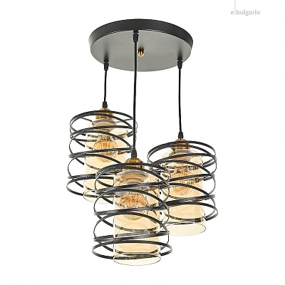 Полилей Noir, черен, elbulgaria, 3xe27, 2430/3P