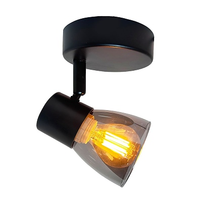 СПОТ DANTE SP785-1R E14 1XE14 230V Опушено стъкло черен 5047