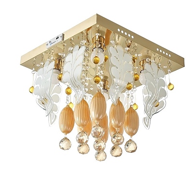 Кристален полилей Camagro, златен, elbulgaria, led RGB 4xe27, 3083/40 gd