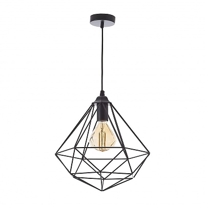 Метален пендел, черен, elbulgaria, 1x40w, 1577 bk