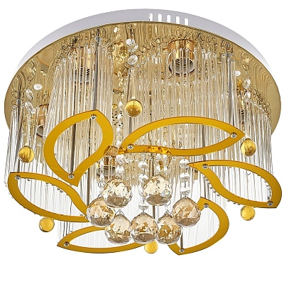 Кристален полилей Chimera, златен, elbulgaria, led RGB 8xe27, 3084/40 gd