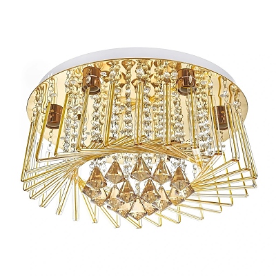 Кристален полилей, злато, elbulgaria, 6x40w+led rgb, 1942/50 gd