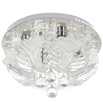 Кристален полилей Natali, хром, elbulgaria, led RGB 9w+4xe27, 3078/40 ch