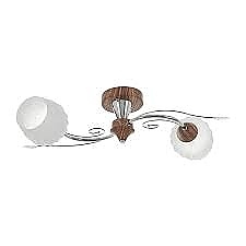 Стъклен полилей, хром, elbulgaria, 2x40w, 2002/2 ch/gw